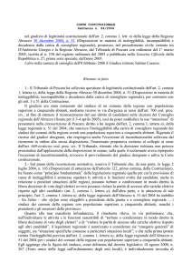 Sentenza n. 84/2006 - Consiglio regionale dell`Abruzzo