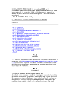 REGOLAMENTO REGIONALE 04 novembre 2013, n. 6 Disposizioni