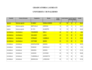 Graduatoria Laureati Palermo - Guida dello studente 2000 / 2001