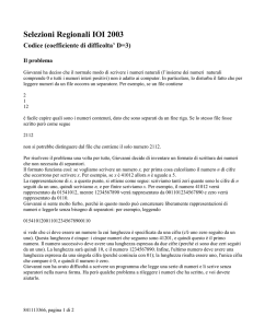 Il codice astuto (coefficiente di difficolta` 3)