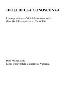 Filosofia: Carlo Sini. Lezione del 10/5/2007
