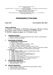 programma d`italiano - IIS E. De Nicola