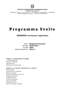 Programma Svolto - IIS E. De Nicola