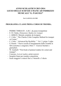Programma di studi corso di TROMBA 2013-2014