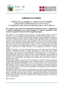 Leggi il comunicato stampa - Fondazione Cassa di Risparmio di Biella