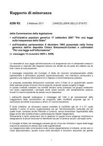 Rapporto di minoranza - Repubblica e Cantone Ticino
