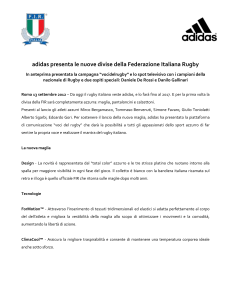 adidas presenta le nuove divise della Federazione Italiana Rugby In