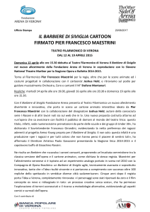 Ufficio Stampa 07/04/2015 IL BARBIERE DI SIVIGLIA CARTOON