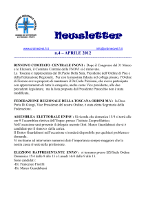 Newsletter - n. 4 - 2012 - Ordine dei Medici Veterinari di Firenze e