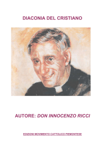 diaconia del cristiano - Padre Innocenzo Ricci