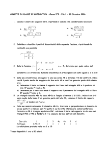 COMPITO IN CLASSE DI MATEMATICA – Classe 5^F