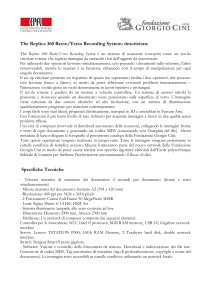 scheda tecnica scanner - Fondazione Giorgio Cini