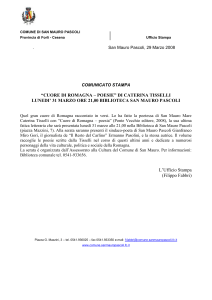 comunicato stampa - Comune di San Mauro Pascoli
