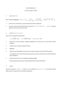 Analisi Matematica II Prova scritta del 17.9.2013 1 punti 10 ( 5 + 5