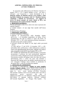 avviso_medicina_interna - Azienda ospedaliera Perugia