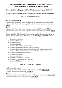 Decreto Ministeriale 27 ottobre 1992 ELENCO DIPLOMI DI LAUREA