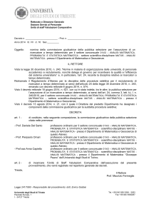 Nomina commissione MAT-05 - Università degli studi di Trieste