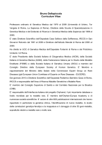 CV Prof Dallapiccola - Università degli Studi di Messina