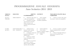 PROGRAMMAZIONE ANNUALE GEOGRAFIA Anno Scolastico