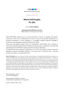 Comunicato stampa - Marta dell`Angelo