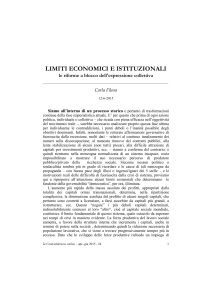 4 - Limiti economici e istituzionali