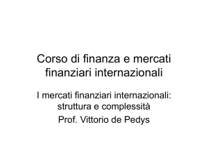 Unito Corso di finanza e mercati finanziari internazionali