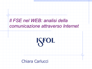 Il FSE nel WEB: analisi della comunicazione attraverso Internet