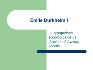 Émile Durkheim I