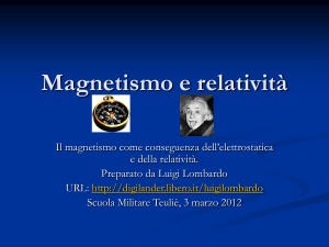 Magnetismo e relatività - Digilander
