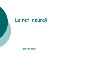 Introduzione alle reti neuronali