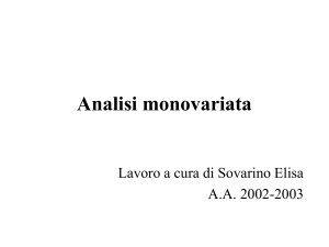 Analisi monovariata