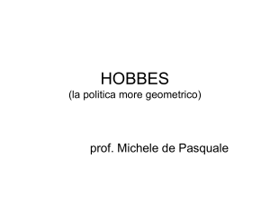 HOBBES (la politica more geometrico) - Digilander