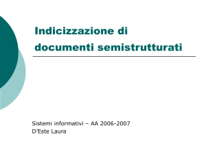 Indicizzazione di documenti semistrutturati