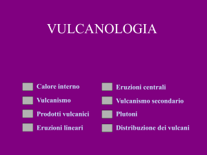 Vulcanismo Prodotti vulcanici Eruzioni lineari Eruzioni centrali