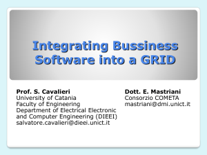Integrating Bussiness Software into a GRID Prof. S. Cavalieri