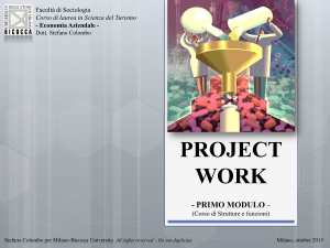 PROJECT WORK Dall`analisi imprenditoriale al business plan