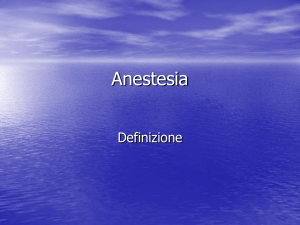 Anestesia e rianimazione