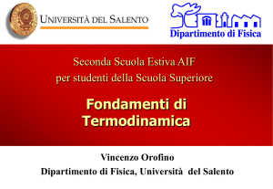 Termodinamica - Università del Salento