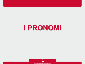 i pronomi - Mondadori Education