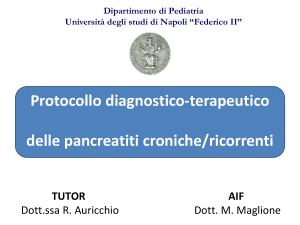 Protocollo diagnostico-terapeutico delle pancreatiti croniche