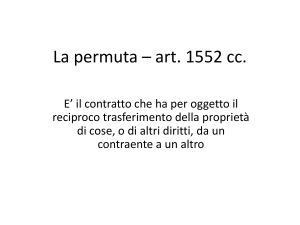 La permuta * art. 1552 cc.