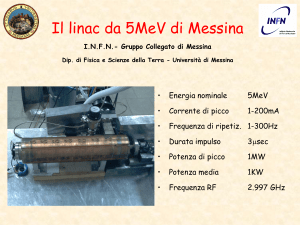 Il linac da 5MeV di Messina A. Trifirò