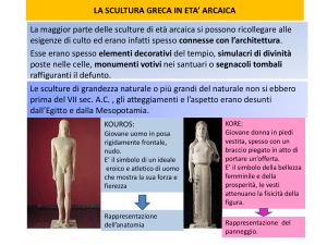 la scultura greca in eta* arcaica