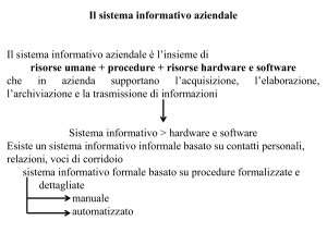 Capitolo III - Sistemi informativi