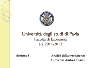 Lezione 5 - Università degli studi di Pavia