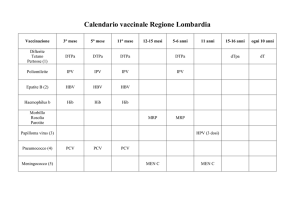 Calendario vaccinale Regione Lombardia