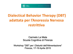 Dialectical Behavior Therapy (DBT) adattata per l`Anoressia