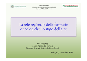 Sangiorgi_La Rete regionale delle Farmacie Oncologiche lo stato