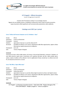 Nuovo catalogo corsi 2017 per privati e professionisti - ICT