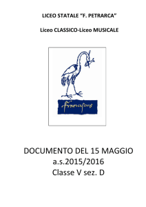 5D-2016 Doc. 15 maggio - Liceo Classico "F. Petrarca"